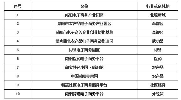 《咸阳市电子商务发展规划(2015-2020年)》全